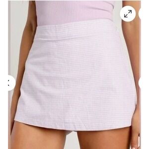 Free People Big Dreams Lavender Gingham Skort Size 4 Casual‎ Summer